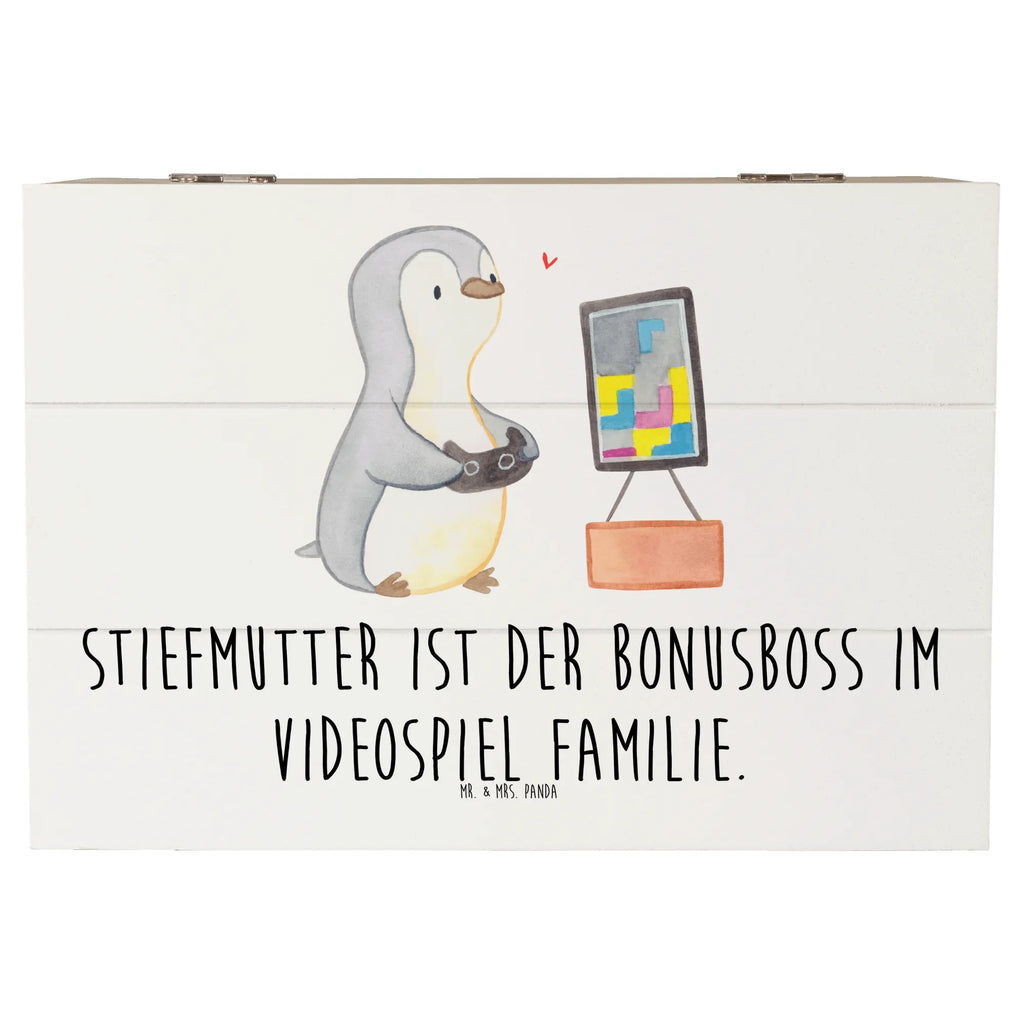 Holzkiste Stiefmutter Bonusboss Holzkiste, Kiste, Schatzkiste, Truhe, Schatulle, XXL, Erinnerungsbox, Erinnerungskiste, Dekokiste, Aufbewahrungsbox, Geschenkbox, Geschenkdose, Familie, Vatertag, Muttertag, Bruder, Schwester, Mama, Papa, Oma, Opa