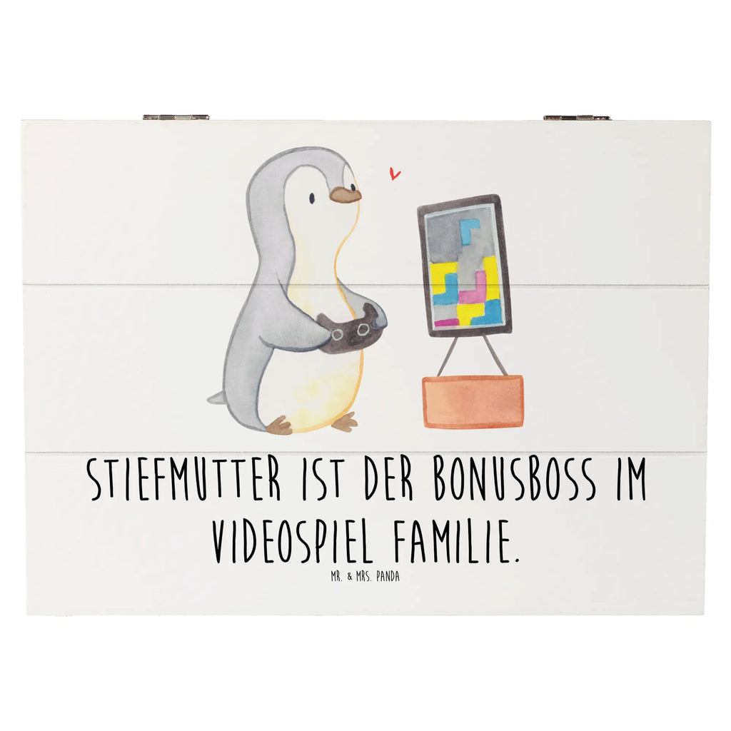 Holzkiste Stiefmutter Bonusboss Holzkiste, Kiste, Schatzkiste, Truhe, Schatulle, XXL, Erinnerungsbox, Erinnerungskiste, Dekokiste, Aufbewahrungsbox, Geschenkbox, Geschenkdose, Familie, Vatertag, Muttertag, Bruder, Schwester, Mama, Papa, Oma, Opa