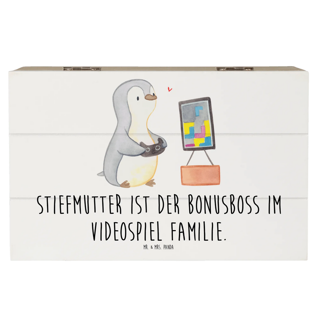 Holzkiste Stiefmutter Bonusboss Holzkiste, Kiste, Schatzkiste, Truhe, Schatulle, XXL, Erinnerungsbox, Erinnerungskiste, Dekokiste, Aufbewahrungsbox, Geschenkbox, Geschenkdose, Familie, Vatertag, Muttertag, Bruder, Schwester, Mama, Papa, Oma, Opa