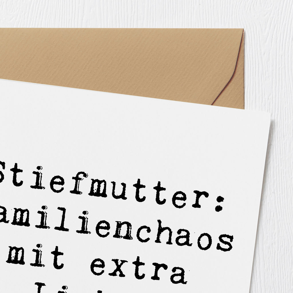 Deluxe Karte Spruch Stiefmutter Liebe Karte, Grußkarte, Klappkarte, Einladungskarte, Glückwunschkarte, Hochzeitskarte, Geburtstagskarte, Hochwertige Grußkarte, Hochwertige Klappkarte, Familie, Vatertag, Muttertag, Bruder, Schwester, Mama, Papa, Oma, Opa