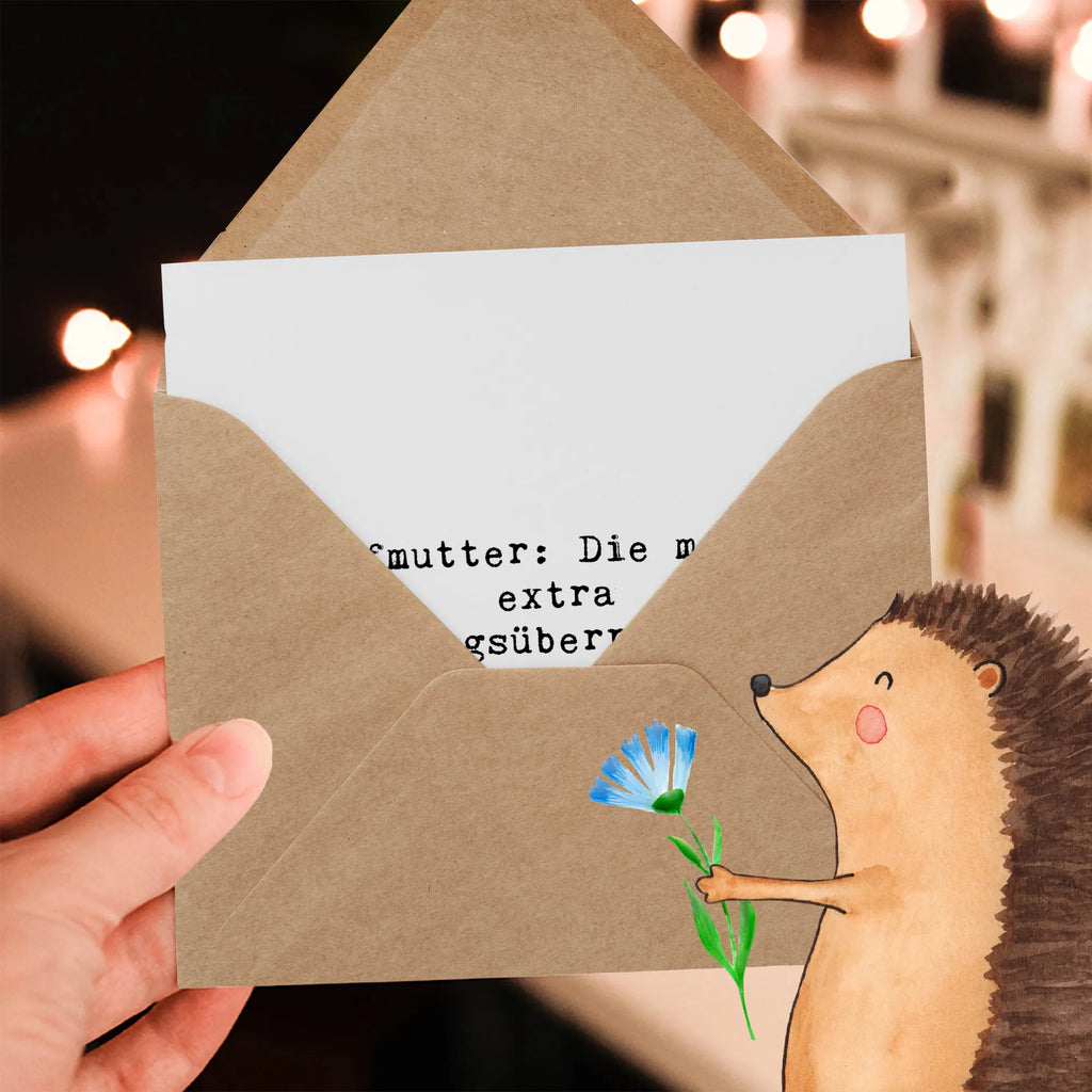 Deluxe Karte Spruch Stiefmutter Überraschungen Karte, Grußkarte, Klappkarte, Einladungskarte, Glückwunschkarte, Hochzeitskarte, Geburtstagskarte, Hochwertige Grußkarte, Hochwertige Klappkarte, Familie, Vatertag, Muttertag, Bruder, Schwester, Mama, Papa, Oma, Opa