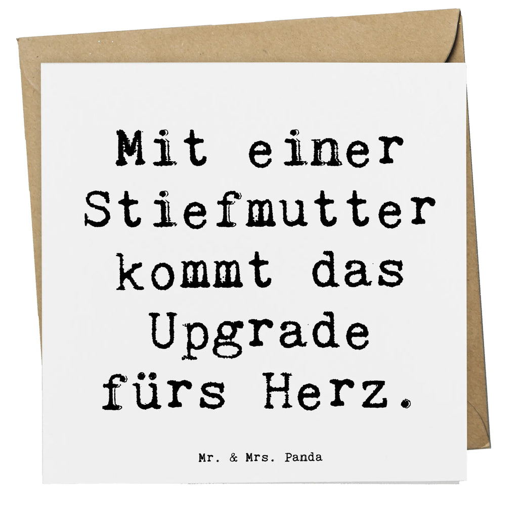 Deluxe Karte Spruch Herz Stiefmutter Karte, Grußkarte, Klappkarte, Einladungskarte, Glückwunschkarte, Hochzeitskarte, Geburtstagskarte, Hochwertige Grußkarte, Hochwertige Klappkarte, Familie, Vatertag, Muttertag, Bruder, Schwester, Mama, Papa, Oma, Opa