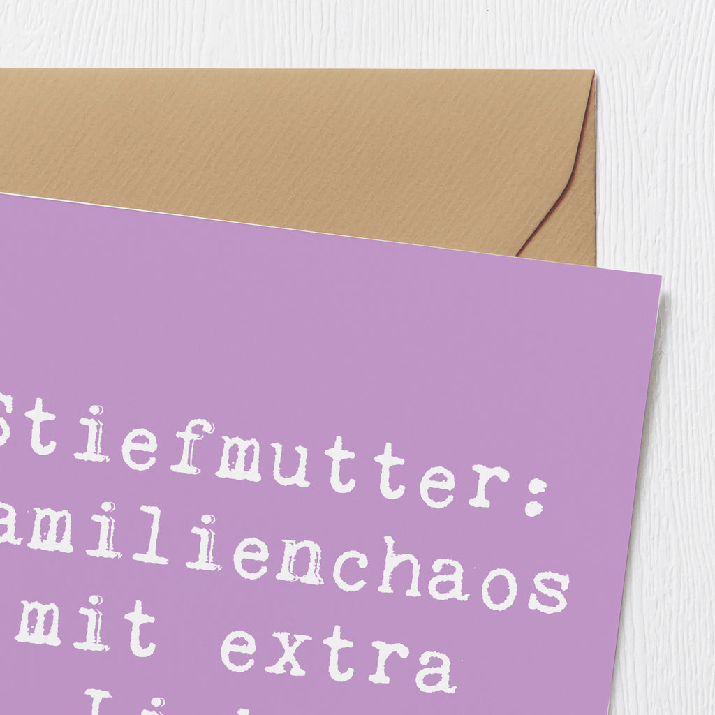 Deluxe Karte Spruch Stiefmutter Liebe Karte, Grußkarte, Klappkarte, Einladungskarte, Glückwunschkarte, Hochzeitskarte, Geburtstagskarte, Hochwertige Grußkarte, Hochwertige Klappkarte, Familie, Vatertag, Muttertag, Bruder, Schwester, Mama, Papa, Oma, Opa