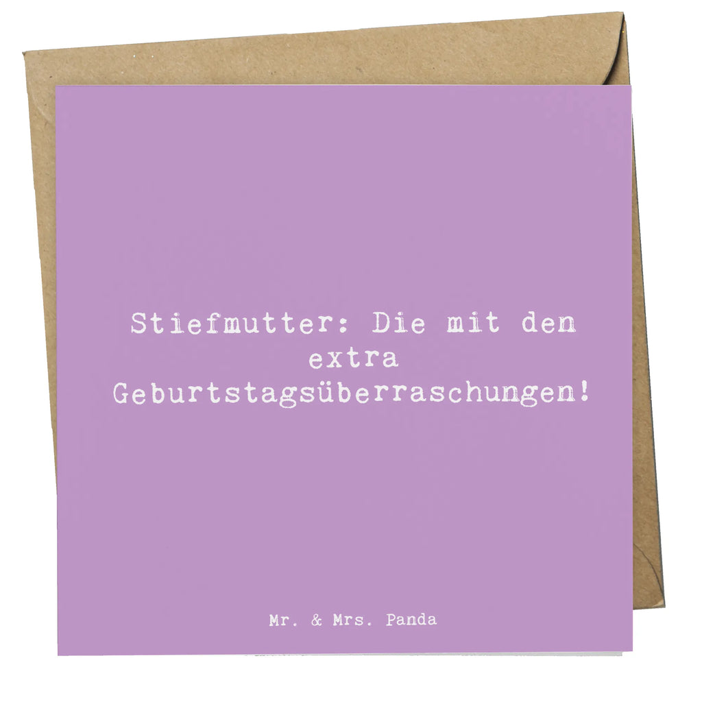 Deluxe Karte Spruch Stiefmutter Überraschungen Karte, Grußkarte, Klappkarte, Einladungskarte, Glückwunschkarte, Hochzeitskarte, Geburtstagskarte, Hochwertige Grußkarte, Hochwertige Klappkarte, Familie, Vatertag, Muttertag, Bruder, Schwester, Mama, Papa, Oma, Opa