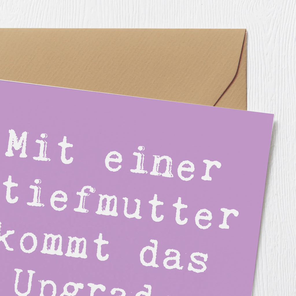 Deluxe Karte Spruch Herz Stiefmutter Karte, Grußkarte, Klappkarte, Einladungskarte, Glückwunschkarte, Hochzeitskarte, Geburtstagskarte, Hochwertige Grußkarte, Hochwertige Klappkarte, Familie, Vatertag, Muttertag, Bruder, Schwester, Mama, Papa, Oma, Opa