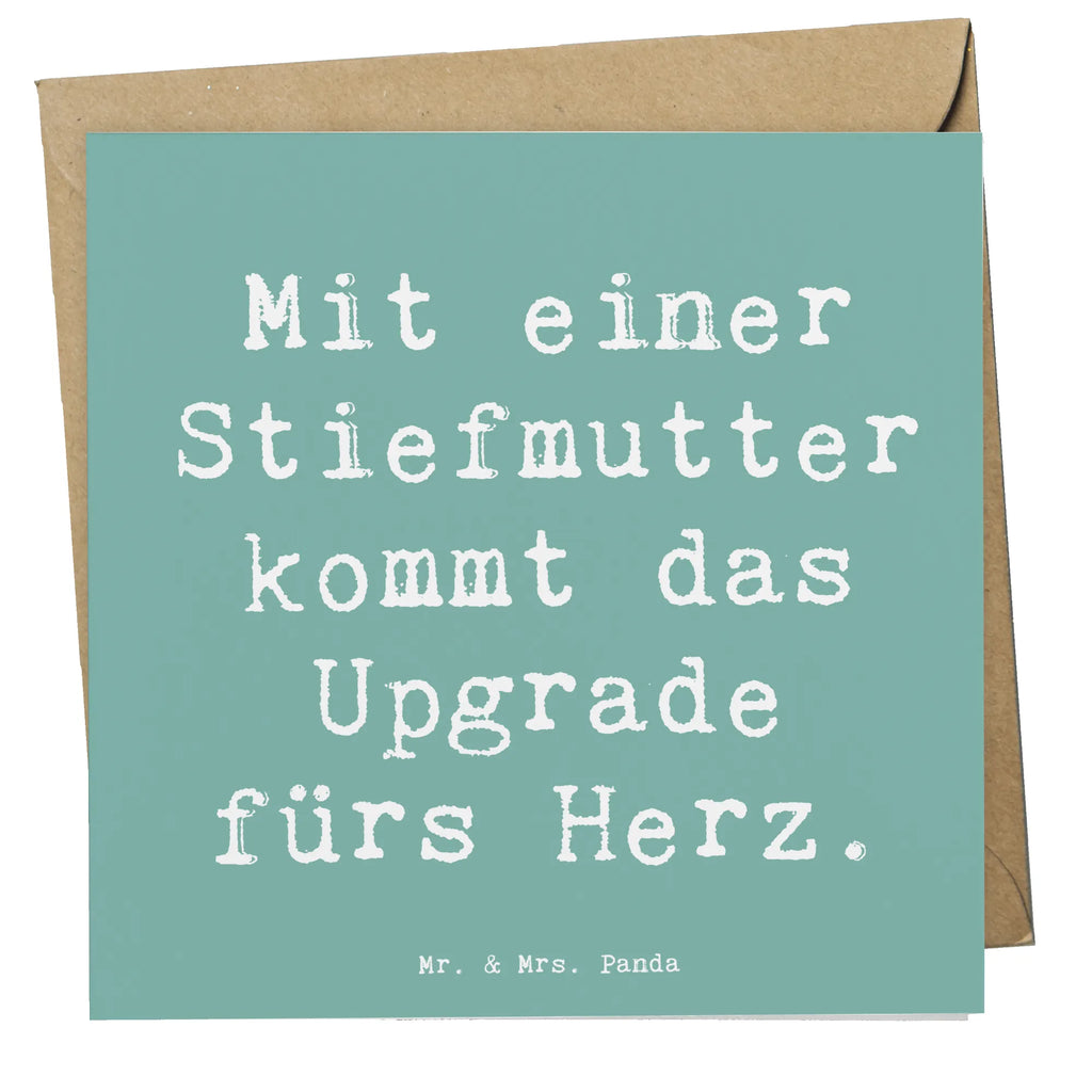 Deluxe Karte Spruch Herz Stiefmutter Karte, Grußkarte, Klappkarte, Einladungskarte, Glückwunschkarte, Hochzeitskarte, Geburtstagskarte, Hochwertige Grußkarte, Hochwertige Klappkarte, Familie, Vatertag, Muttertag, Bruder, Schwester, Mama, Papa, Oma, Opa