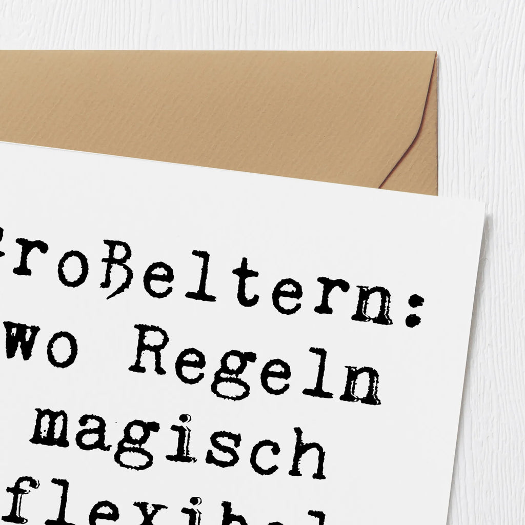 Deluxe Karte Spruch Großeltern Magie Karte, Grußkarte, Klappkarte, Einladungskarte, Glückwunschkarte, Hochzeitskarte, Geburtstagskarte, Hochwertige Grußkarte, Hochwertige Klappkarte, Familie, Vatertag, Muttertag, Bruder, Schwester, Mama, Papa, Oma, Opa