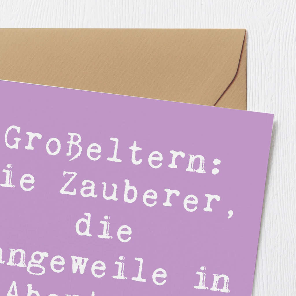 Deluxe Karte Spruch Großeltern Zauberer Karte, Grußkarte, Klappkarte, Einladungskarte, Glückwunschkarte, Hochzeitskarte, Geburtstagskarte, Hochwertige Grußkarte, Hochwertige Klappkarte, Familie, Vatertag, Muttertag, Bruder, Schwester, Mama, Papa, Oma, Opa