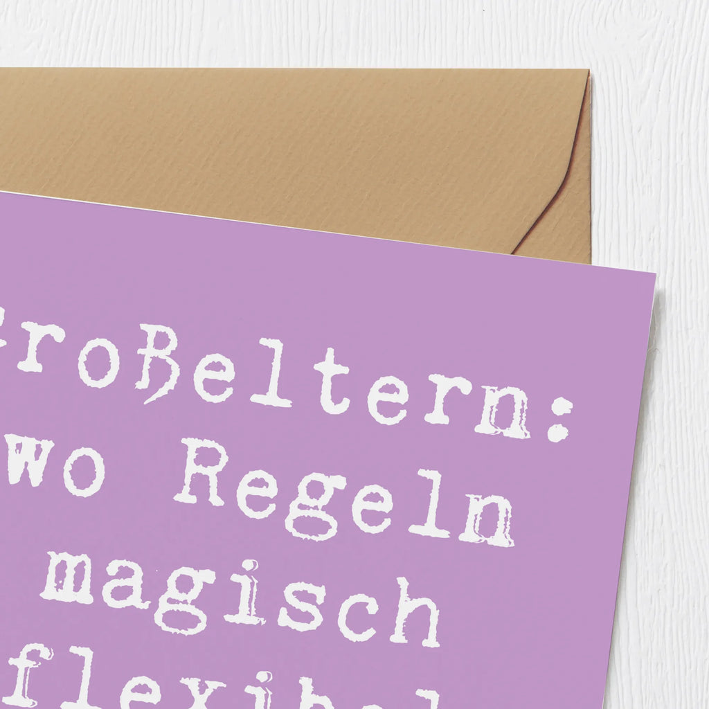 Deluxe Karte Spruch Großeltern Magie Karte, Grußkarte, Klappkarte, Einladungskarte, Glückwunschkarte, Hochzeitskarte, Geburtstagskarte, Hochwertige Grußkarte, Hochwertige Klappkarte, Familie, Vatertag, Muttertag, Bruder, Schwester, Mama, Papa, Oma, Opa