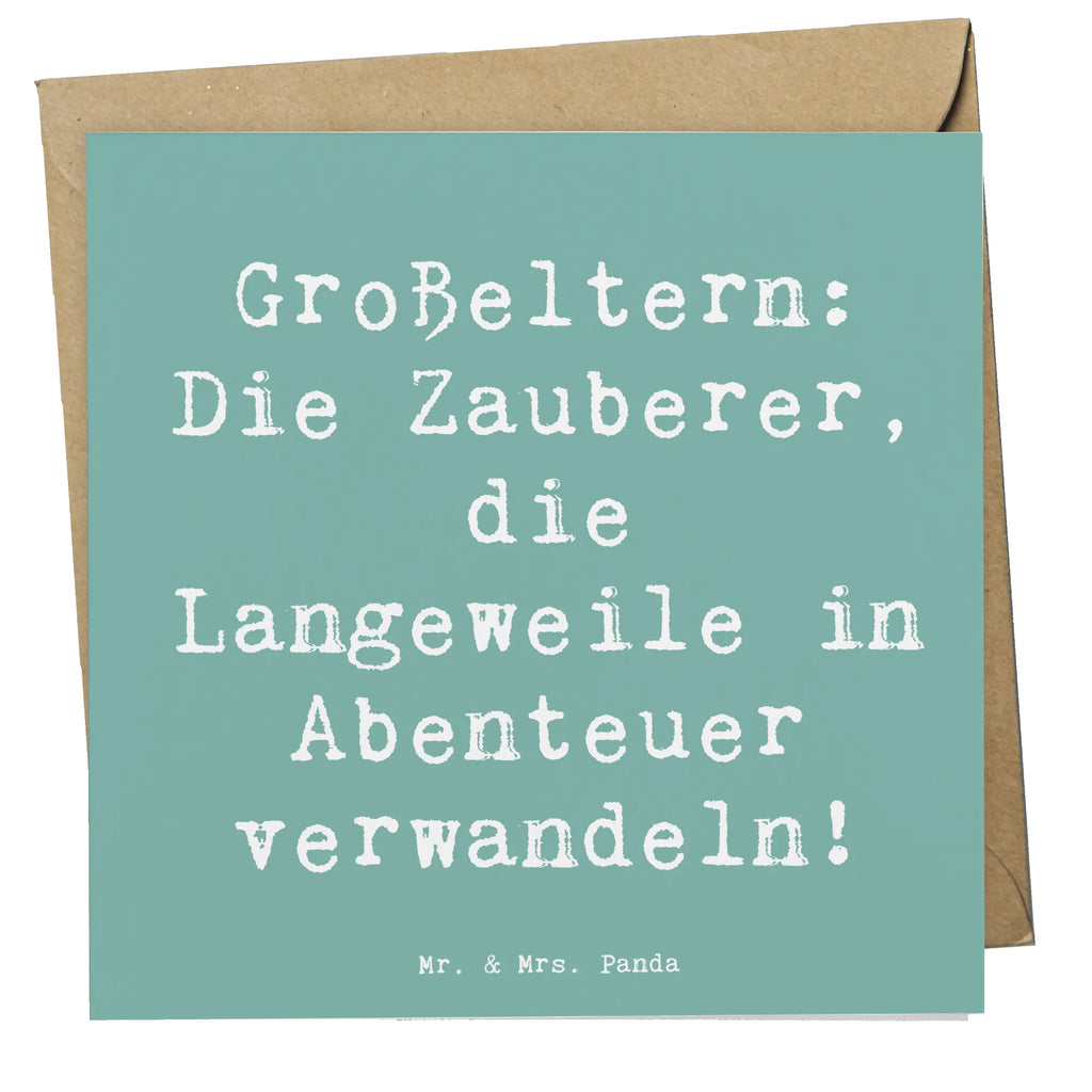 Deluxe Karte Spruch Großeltern Zauberer Karte, Grußkarte, Klappkarte, Einladungskarte, Glückwunschkarte, Hochzeitskarte, Geburtstagskarte, Hochwertige Grußkarte, Hochwertige Klappkarte, Familie, Vatertag, Muttertag, Bruder, Schwester, Mama, Papa, Oma, Opa