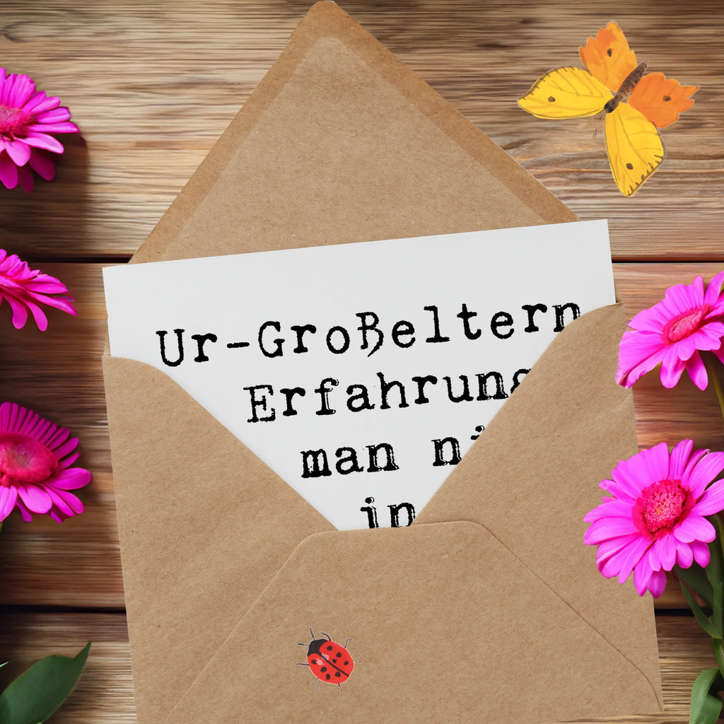 Deluxe Karte Spruch Ur-Großeltern Weisheit Karte, Grußkarte, Klappkarte, Einladungskarte, Glückwunschkarte, Hochzeitskarte, Geburtstagskarte, Hochwertige Grußkarte, Hochwertige Klappkarte, Familie, Vatertag, Muttertag, Bruder, Schwester, Mama, Papa, Oma, Opa