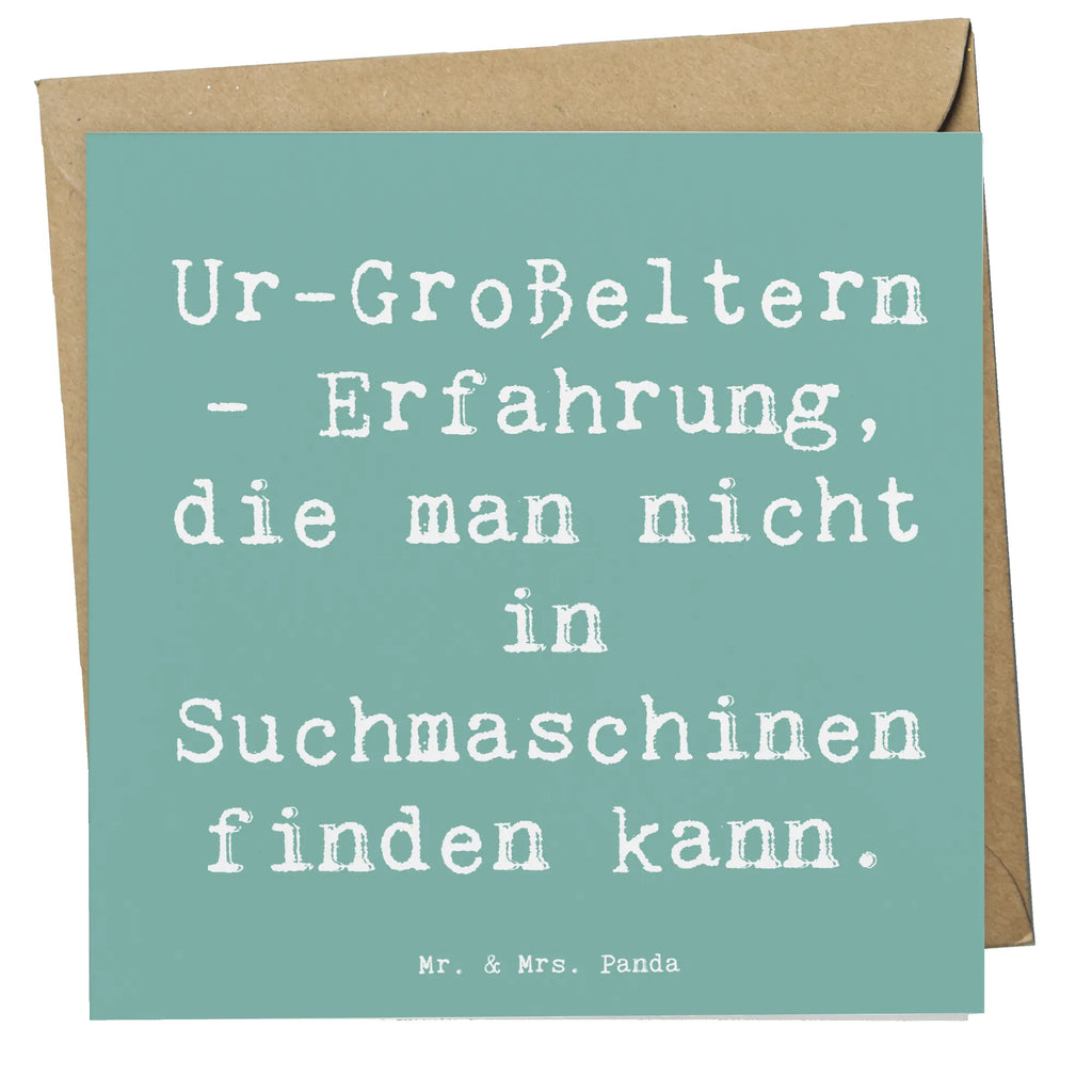 Deluxe Karte Spruch Ur-Großeltern Weisheit Karte, Grußkarte, Klappkarte, Einladungskarte, Glückwunschkarte, Hochzeitskarte, Geburtstagskarte, Hochwertige Grußkarte, Hochwertige Klappkarte, Familie, Vatertag, Muttertag, Bruder, Schwester, Mama, Papa, Oma, Opa