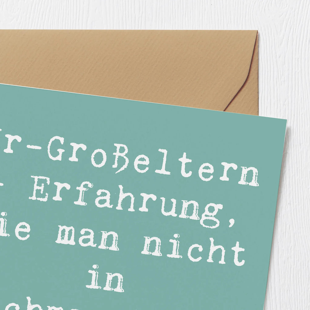 Deluxe Karte Spruch Ur-Großeltern Weisheit Karte, Grußkarte, Klappkarte, Einladungskarte, Glückwunschkarte, Hochzeitskarte, Geburtstagskarte, Hochwertige Grußkarte, Hochwertige Klappkarte, Familie, Vatertag, Muttertag, Bruder, Schwester, Mama, Papa, Oma, Opa