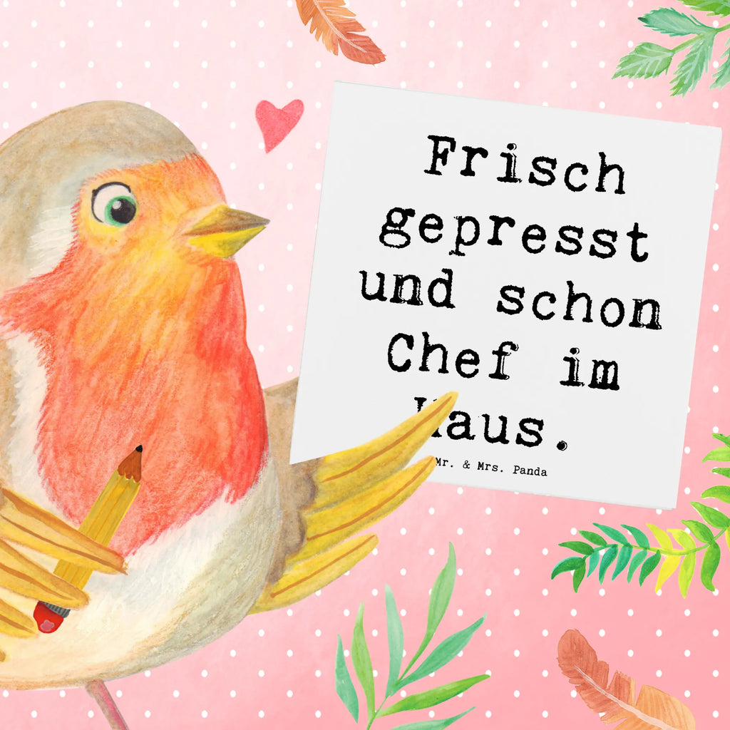 Deluxe Karte Spruch Baby Chef Karte, Grußkarte, Klappkarte, Einladungskarte, Glückwunschkarte, Hochzeitskarte, Geburtstagskarte, Hochwertige Grußkarte, Hochwertige Klappkarte, Familie, Vatertag, Muttertag, Bruder, Schwester, Mama, Papa, Oma, Opa