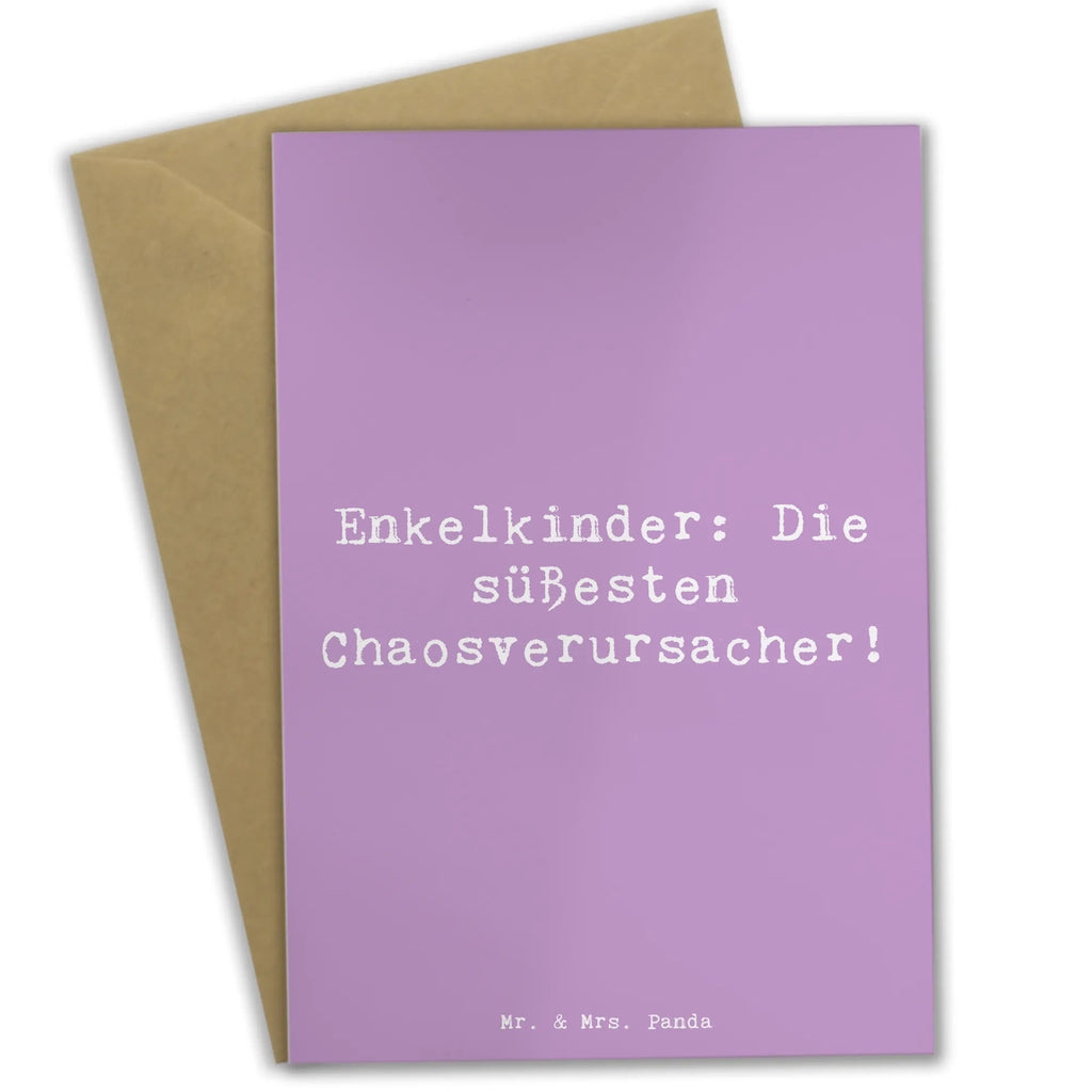 Grußkarte Spruch Enkelkinder: Die süßesten Chaosverursacher! Grußkarte, Klappkarte, Einladungskarte, Glückwunschkarte, Hochzeitskarte, Geburtstagskarte, Karte, Ansichtskarten, Familie, Vatertag, Muttertag, Bruder, Schwester, Mama, Papa, Oma, Opa