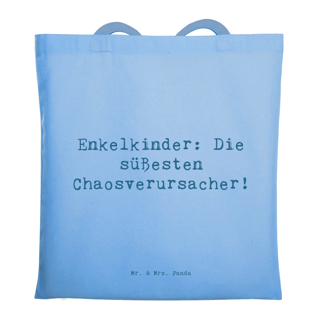 Tragetasche Spruch Enkelkinder: Die süßesten Chaosverursacher! Beuteltasche, Beutel, Einkaufstasche, Jutebeutel, Stoffbeutel, Tasche, Shopper, Umhängetasche, Strandtasche, Schultertasche, Stofftasche, Tragetasche, Badetasche, Jutetasche, Einkaufstüte, Laptoptasche, Familie, Vatertag, Muttertag, Bruder, Schwester, Mama, Papa, Oma, Opa