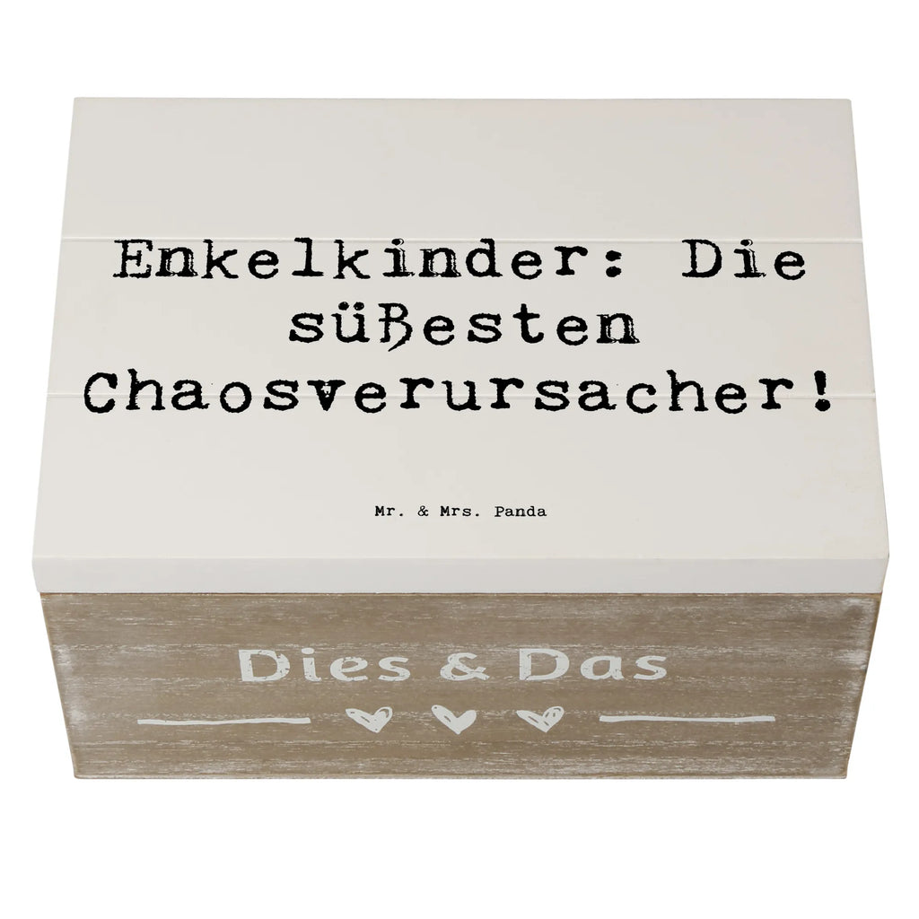 Holzkiste Spruch Enkelkinder: Die süßesten Chaosverursacher! Holzkiste, Kiste, Schatzkiste, Truhe, Schatulle, XXL, Erinnerungsbox, Erinnerungskiste, Dekokiste, Aufbewahrungsbox, Geschenkbox, Geschenkdose, Familie, Vatertag, Muttertag, Bruder, Schwester, Mama, Papa, Oma, Opa