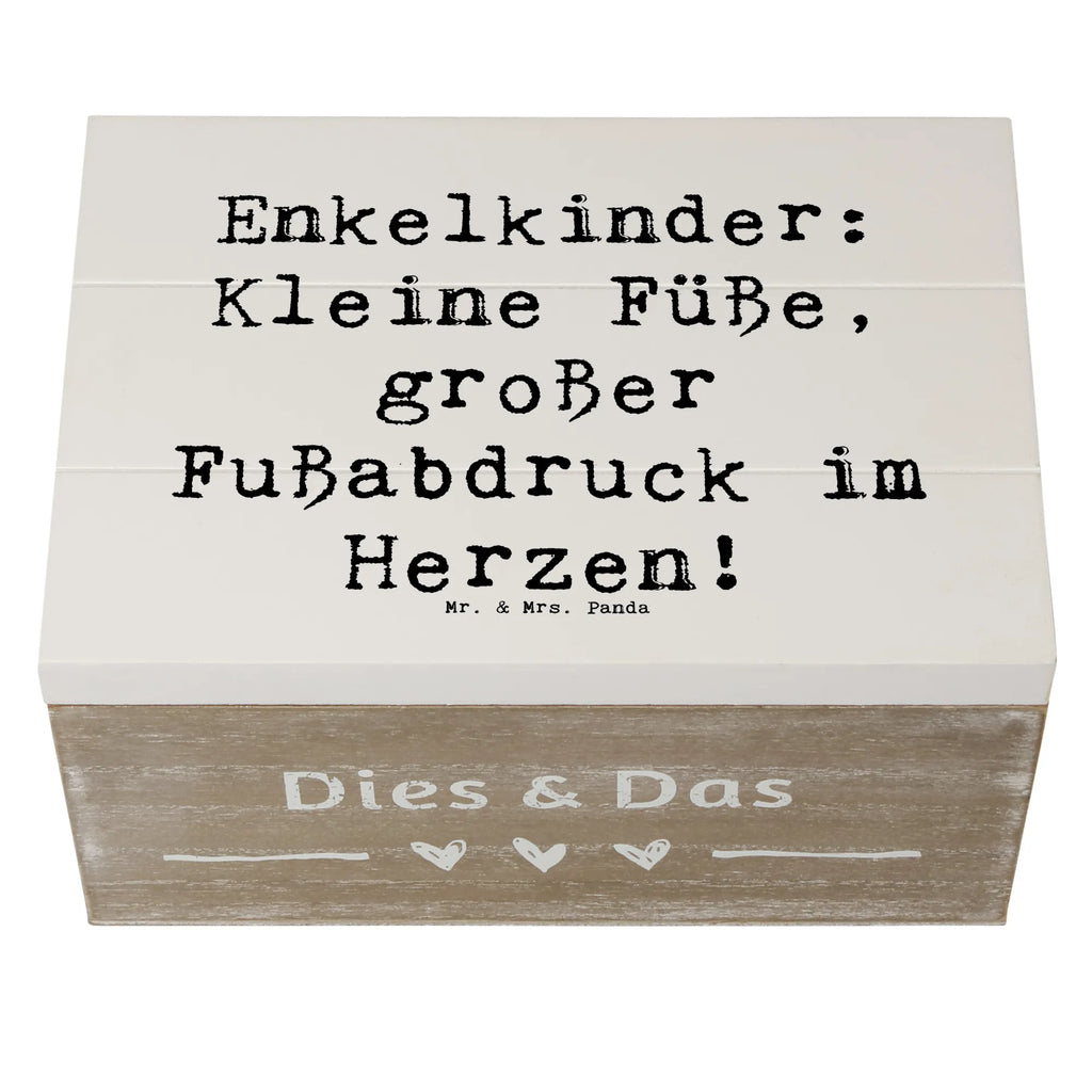 Holzkiste Spruch Enkelkinder Fußabdruck Holzkiste, Kiste, Schatzkiste, Truhe, Schatulle, XXL, Erinnerungsbox, Erinnerungskiste, Dekokiste, Aufbewahrungsbox, Geschenkbox, Geschenkdose, Familie, Vatertag, Muttertag, Bruder, Schwester, Mama, Papa, Oma, Opa