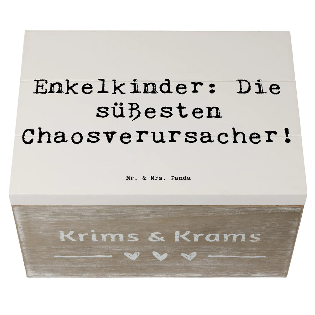 Holzkiste Spruch Enkelkinder: Die süßesten Chaosverursacher! Holzkiste, Kiste, Schatzkiste, Truhe, Schatulle, XXL, Erinnerungsbox, Erinnerungskiste, Dekokiste, Aufbewahrungsbox, Geschenkbox, Geschenkdose, Familie, Vatertag, Muttertag, Bruder, Schwester, Mama, Papa, Oma, Opa