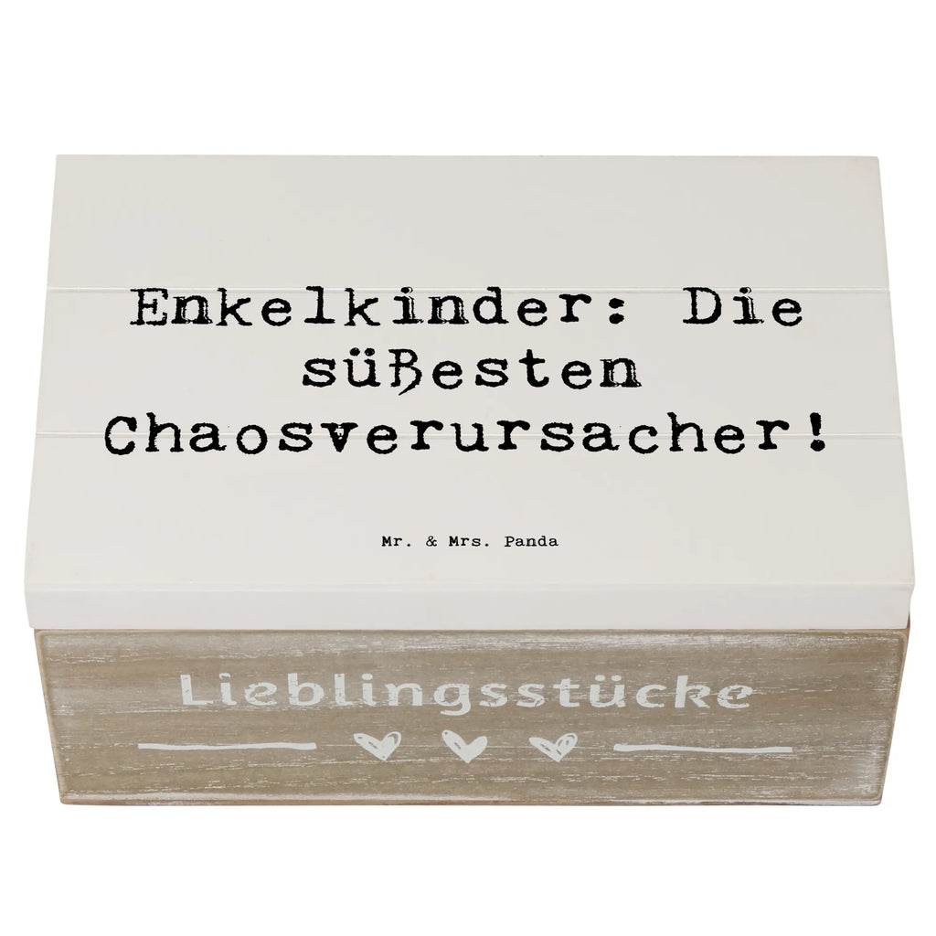 Holzkiste Spruch Enkelkinder: Die süßesten Chaosverursacher! Holzkiste, Kiste, Schatzkiste, Truhe, Schatulle, XXL, Erinnerungsbox, Erinnerungskiste, Dekokiste, Aufbewahrungsbox, Geschenkbox, Geschenkdose, Familie, Vatertag, Muttertag, Bruder, Schwester, Mama, Papa, Oma, Opa