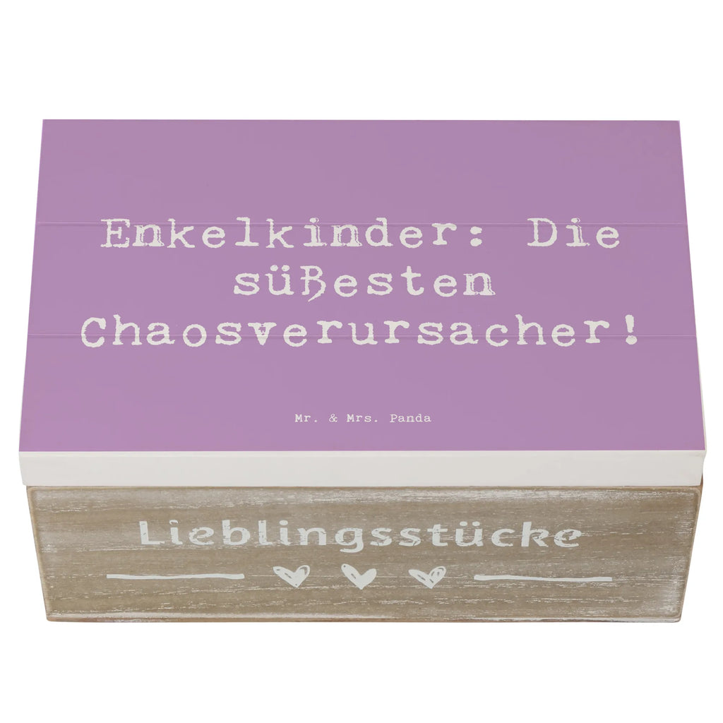 Holzkiste Spruch Enkelkinder: Die süßesten Chaosverursacher! Holzkiste, Kiste, Schatzkiste, Truhe, Schatulle, XXL, Erinnerungsbox, Erinnerungskiste, Dekokiste, Aufbewahrungsbox, Geschenkbox, Geschenkdose, Familie, Vatertag, Muttertag, Bruder, Schwester, Mama, Papa, Oma, Opa