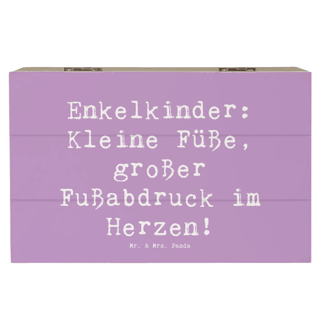 Holzkiste Spruch Enkelkinder Fußabdruck Holzkiste, Kiste, Schatzkiste, Truhe, Schatulle, XXL, Erinnerungsbox, Erinnerungskiste, Dekokiste, Aufbewahrungsbox, Geschenkbox, Geschenkdose, Familie, Vatertag, Muttertag, Bruder, Schwester, Mama, Papa, Oma, Opa