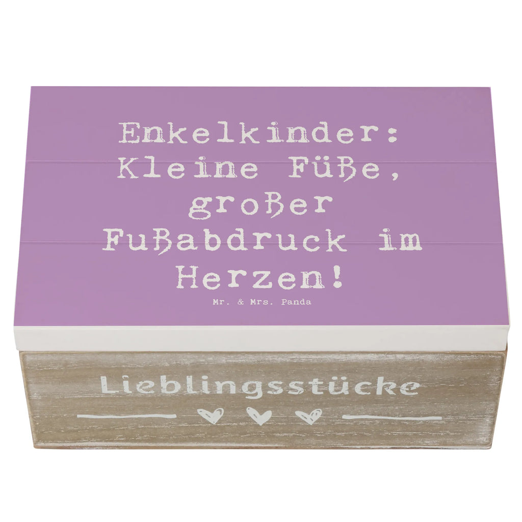 Holzkiste Spruch Enkelkinder Fußabdruck Holzkiste, Kiste, Schatzkiste, Truhe, Schatulle, XXL, Erinnerungsbox, Erinnerungskiste, Dekokiste, Aufbewahrungsbox, Geschenkbox, Geschenkdose, Familie, Vatertag, Muttertag, Bruder, Schwester, Mama, Papa, Oma, Opa