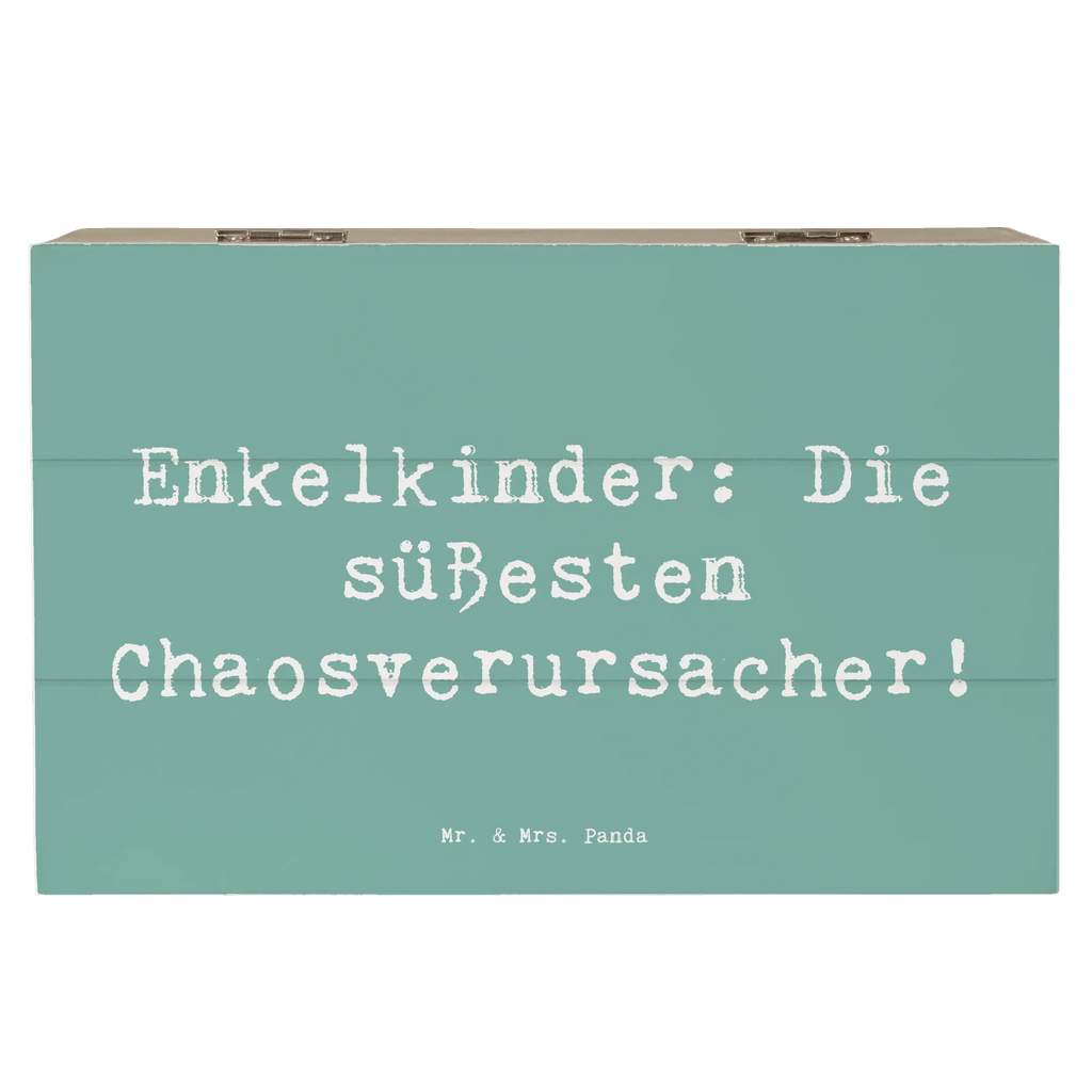 Holzkiste Spruch Enkelkinder: Die süßesten Chaosverursacher! Holzkiste, Kiste, Schatzkiste, Truhe, Schatulle, XXL, Erinnerungsbox, Erinnerungskiste, Dekokiste, Aufbewahrungsbox, Geschenkbox, Geschenkdose, Familie, Vatertag, Muttertag, Bruder, Schwester, Mama, Papa, Oma, Opa