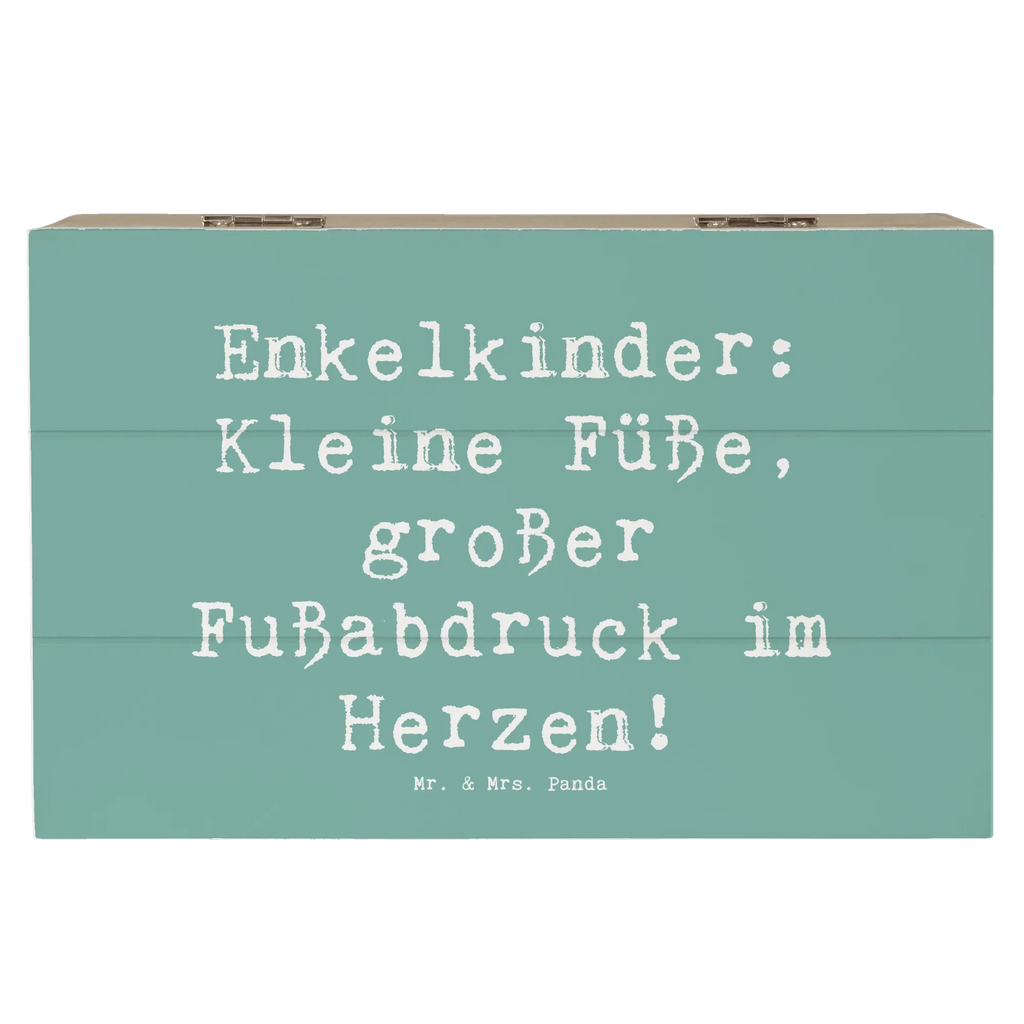 Holzkiste Spruch Enkelkinder Fußabdruck Holzkiste, Kiste, Schatzkiste, Truhe, Schatulle, XXL, Erinnerungsbox, Erinnerungskiste, Dekokiste, Aufbewahrungsbox, Geschenkbox, Geschenkdose, Familie, Vatertag, Muttertag, Bruder, Schwester, Mama, Papa, Oma, Opa