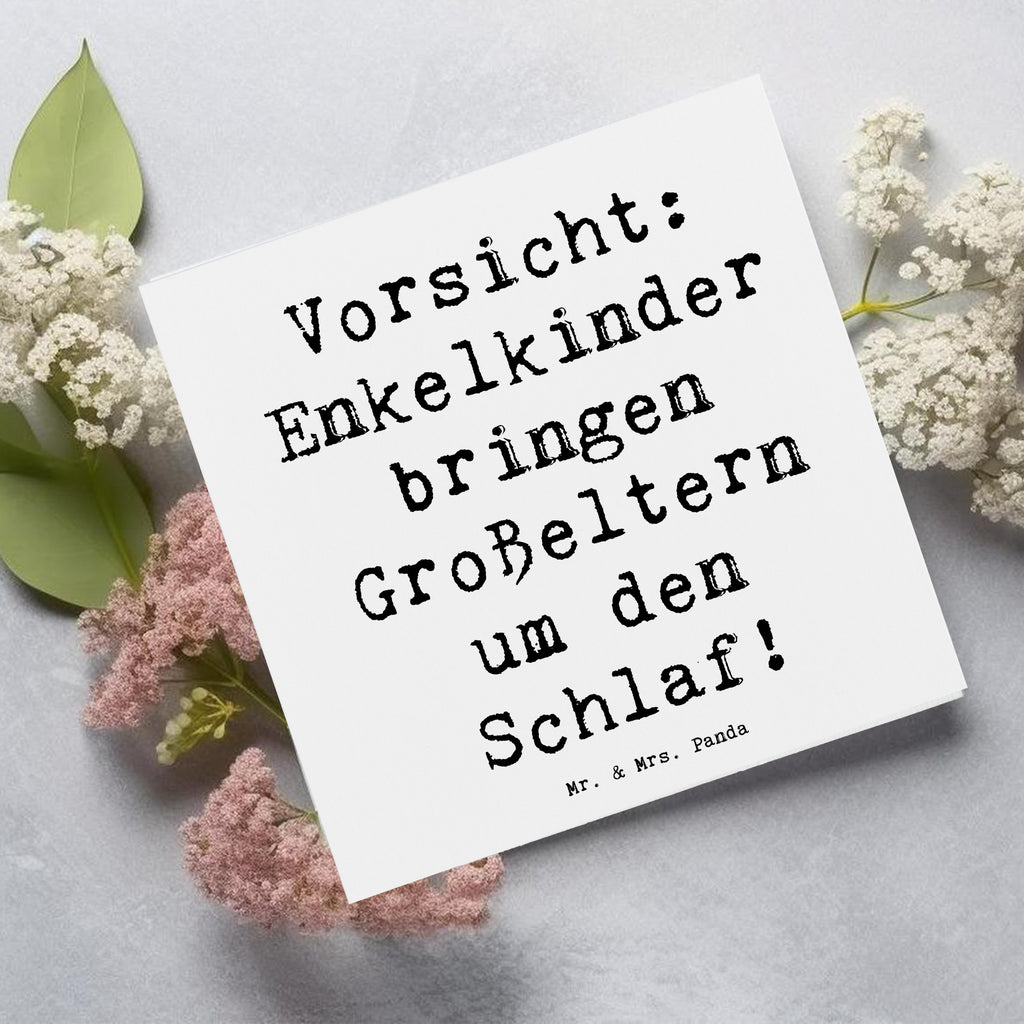 Deluxe Karte Spruch Enkelkinder Karte, Grußkarte, Klappkarte, Einladungskarte, Glückwunschkarte, Hochzeitskarte, Geburtstagskarte, Hochwertige Grußkarte, Hochwertige Klappkarte, Familie, Vatertag, Muttertag, Bruder, Schwester, Mama, Papa, Oma, Opa