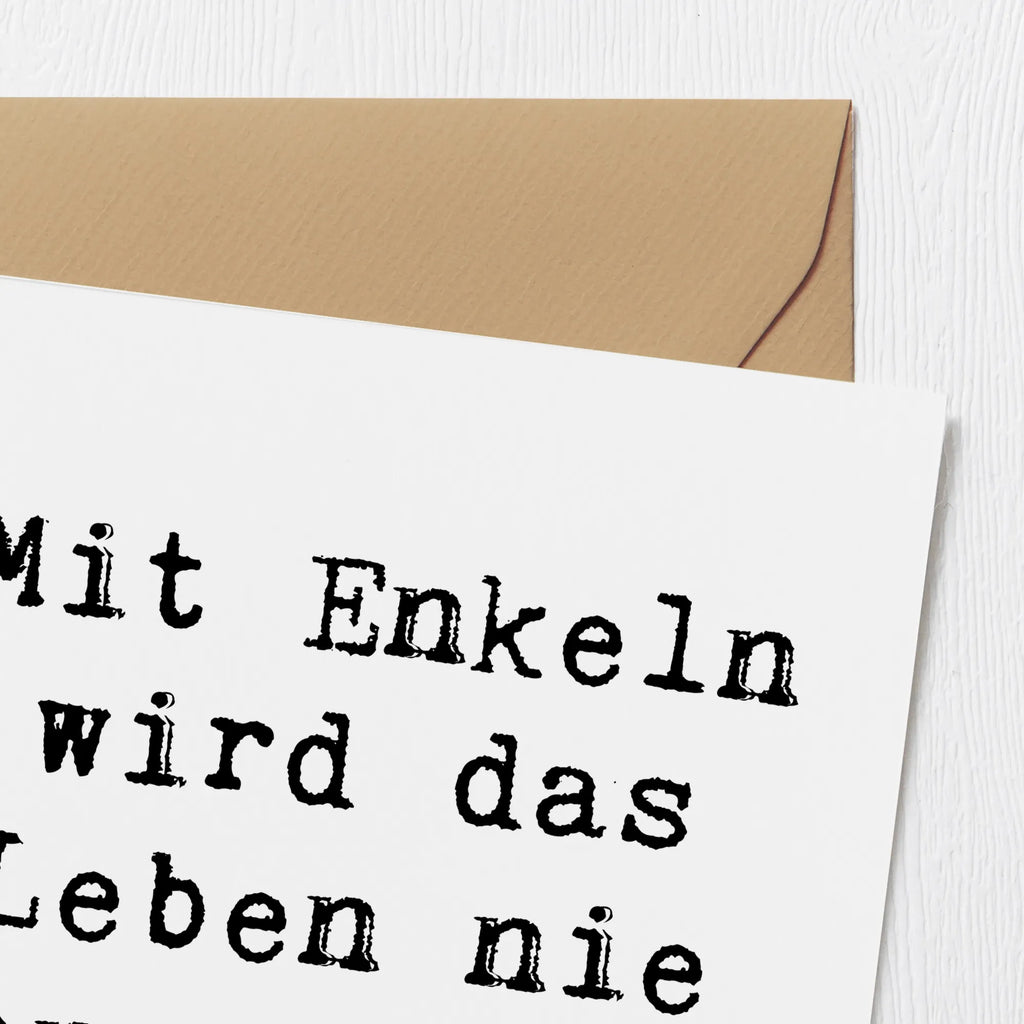 Deluxe Karte Spruch Enkelkinder Abenteuer Karte, Grußkarte, Klappkarte, Einladungskarte, Glückwunschkarte, Hochzeitskarte, Geburtstagskarte, Hochwertige Grußkarte, Hochwertige Klappkarte, Familie, Vatertag, Muttertag, Bruder, Schwester, Mama, Papa, Oma, Opa