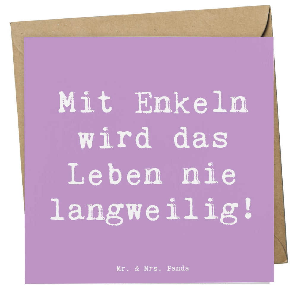 Deluxe Karte Spruch Enkelkinder Abenteuer Karte, Grußkarte, Klappkarte, Einladungskarte, Glückwunschkarte, Hochzeitskarte, Geburtstagskarte, Hochwertige Grußkarte, Hochwertige Klappkarte, Familie, Vatertag, Muttertag, Bruder, Schwester, Mama, Papa, Oma, Opa