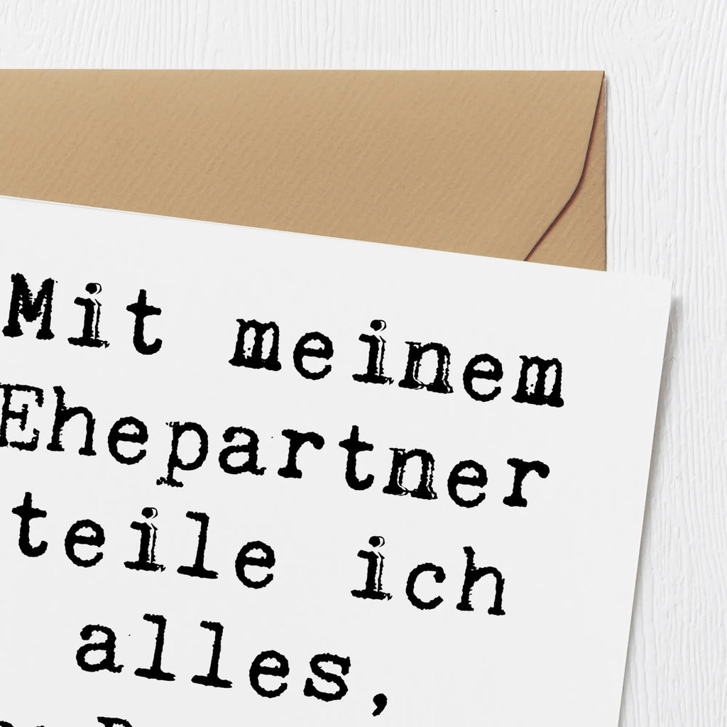 Deluxe Karte Spruch Ehepartner Dessert Karte, Grußkarte, Klappkarte, Einladungskarte, Glückwunschkarte, Hochzeitskarte, Geburtstagskarte, Hochwertige Grußkarte, Hochwertige Klappkarte, Familie, Vatertag, Muttertag, Bruder, Schwester, Mama, Papa, Oma, Opa