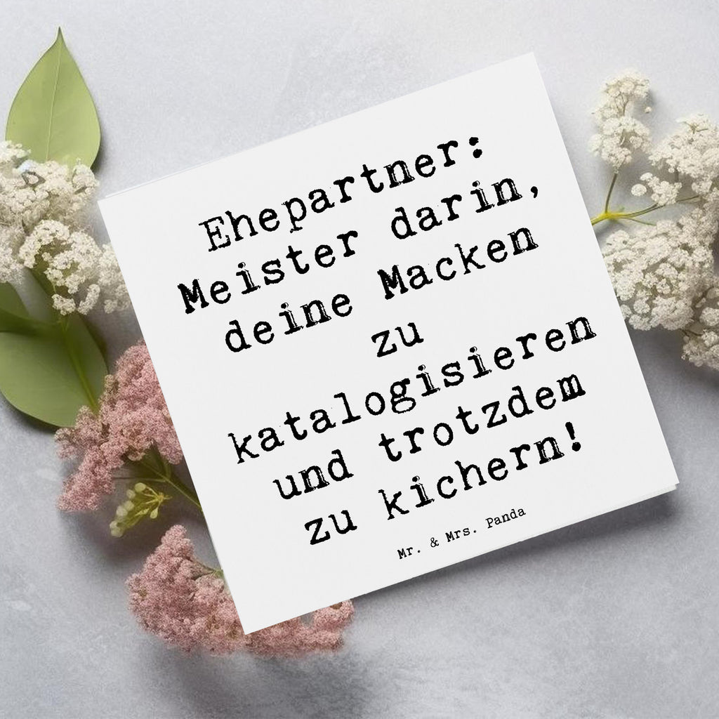 Deluxe Karte Spruch Ehepartner Schätze Karte, Grußkarte, Klappkarte, Einladungskarte, Glückwunschkarte, Hochzeitskarte, Geburtstagskarte, Hochwertige Grußkarte, Hochwertige Klappkarte, Familie, Vatertag, Muttertag, Bruder, Schwester, Mama, Papa, Oma, Opa