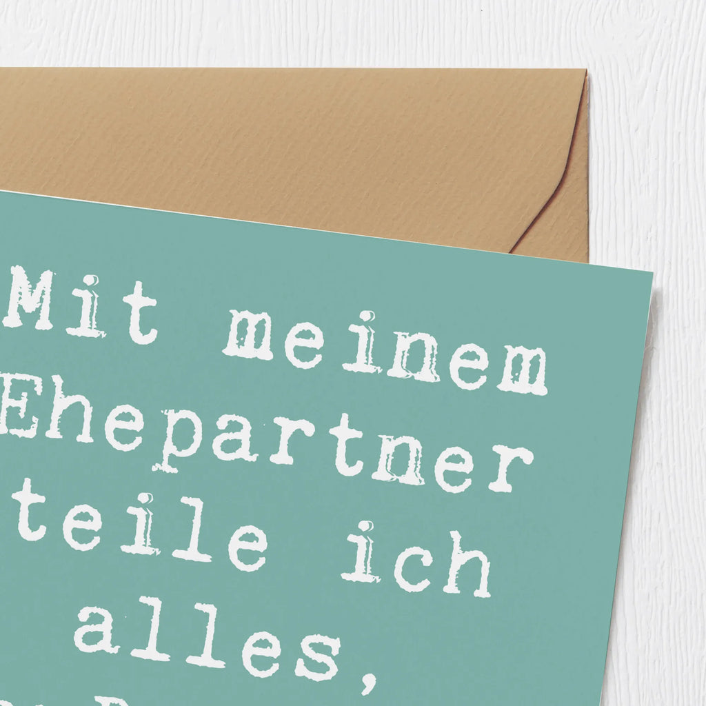 Deluxe Karte Spruch Ehepartner Dessert Karte, Grußkarte, Klappkarte, Einladungskarte, Glückwunschkarte, Hochzeitskarte, Geburtstagskarte, Hochwertige Grußkarte, Hochwertige Klappkarte, Familie, Vatertag, Muttertag, Bruder, Schwester, Mama, Papa, Oma, Opa