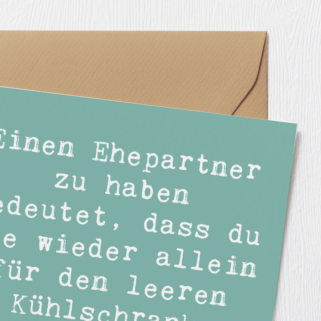 Deluxe Karte Spruch Ehepartner Team Karte, Grußkarte, Klappkarte, Einladungskarte, Glückwunschkarte, Hochzeitskarte, Geburtstagskarte, Hochwertige Grußkarte, Hochwertige Klappkarte, Familie, Vatertag, Muttertag, Bruder, Schwester, Mama, Papa, Oma, Opa