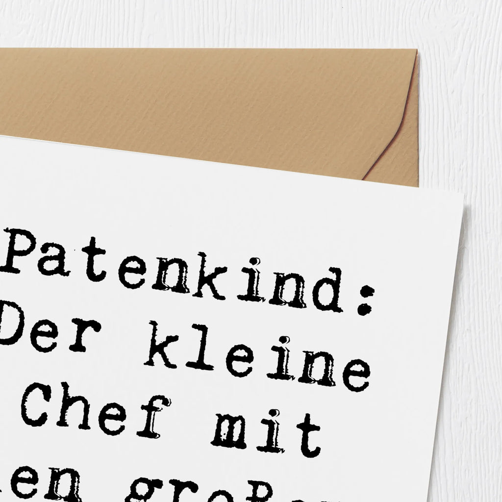 Deluxe Karte Spruch Patenkind Chef Karte, Grußkarte, Klappkarte, Einladungskarte, Glückwunschkarte, Hochzeitskarte, Geburtstagskarte, Hochwertige Grußkarte, Hochwertige Klappkarte, Familie, Vatertag, Muttertag, Bruder, Schwester, Mama, Papa, Oma, Opa