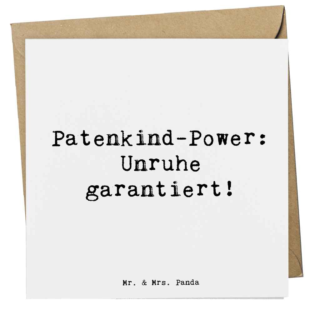 Deluxe Karte Spruch Patenkind Power Karte, Grußkarte, Klappkarte, Einladungskarte, Glückwunschkarte, Hochzeitskarte, Geburtstagskarte, Hochwertige Grußkarte, Hochwertige Klappkarte, Familie, Vatertag, Muttertag, Bruder, Schwester, Mama, Papa, Oma, Opa