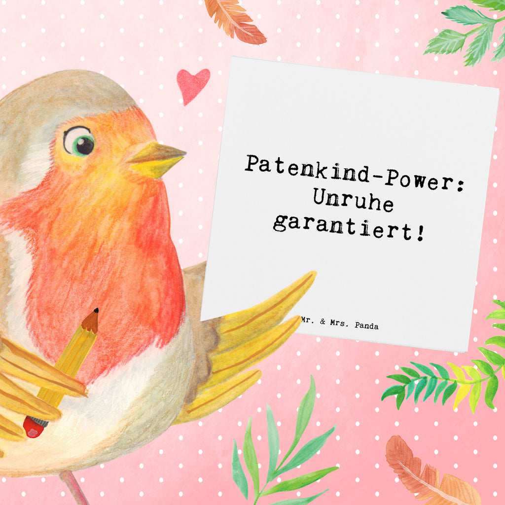 Deluxe Karte Spruch Patenkind Power Karte, Grußkarte, Klappkarte, Einladungskarte, Glückwunschkarte, Hochzeitskarte, Geburtstagskarte, Hochwertige Grußkarte, Hochwertige Klappkarte, Familie, Vatertag, Muttertag, Bruder, Schwester, Mama, Papa, Oma, Opa