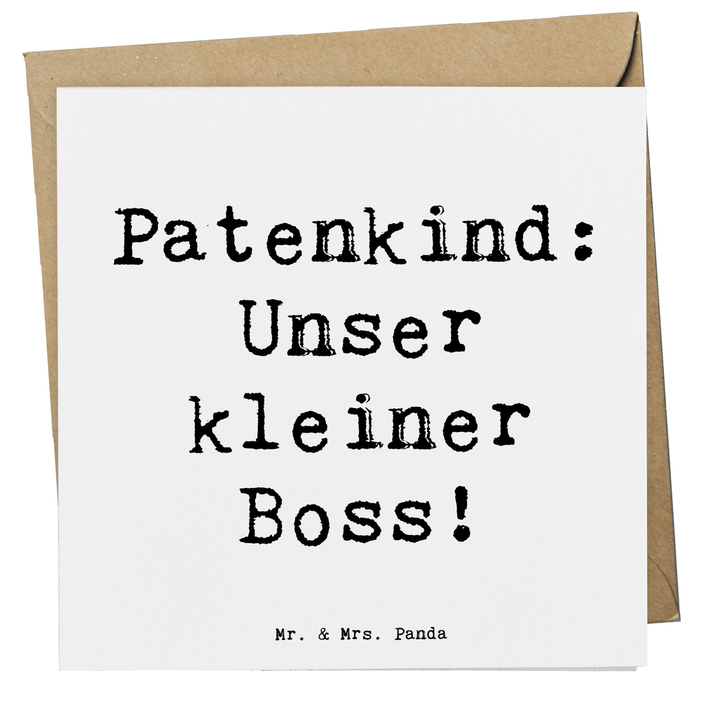 Deluxe Karte Spruch Patenkind Boss Karte, Grußkarte, Klappkarte, Einladungskarte, Glückwunschkarte, Hochzeitskarte, Geburtstagskarte, Hochwertige Grußkarte, Hochwertige Klappkarte, Familie, Vatertag, Muttertag, Bruder, Schwester, Mama, Papa, Oma, Opa