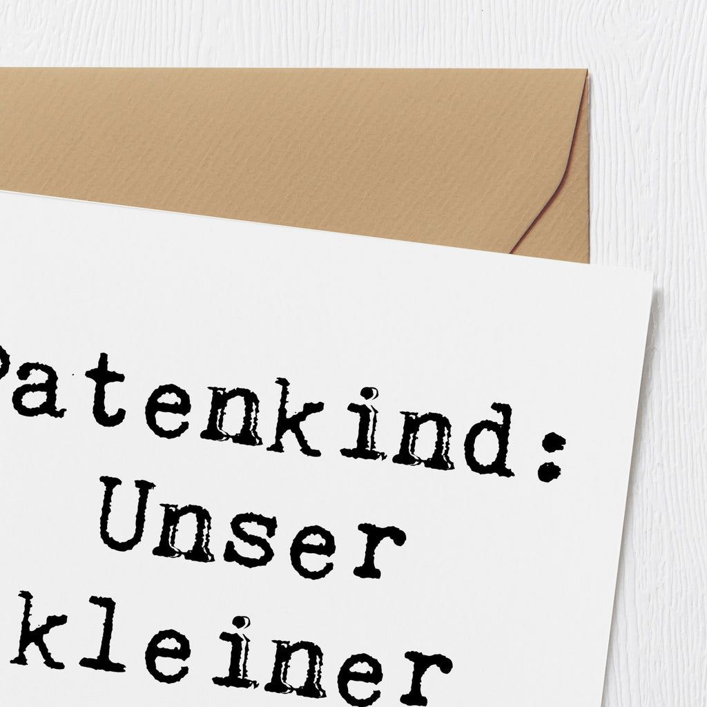 Deluxe Karte Spruch Patenkind Boss Karte, Grußkarte, Klappkarte, Einladungskarte, Glückwunschkarte, Hochzeitskarte, Geburtstagskarte, Hochwertige Grußkarte, Hochwertige Klappkarte, Familie, Vatertag, Muttertag, Bruder, Schwester, Mama, Papa, Oma, Opa