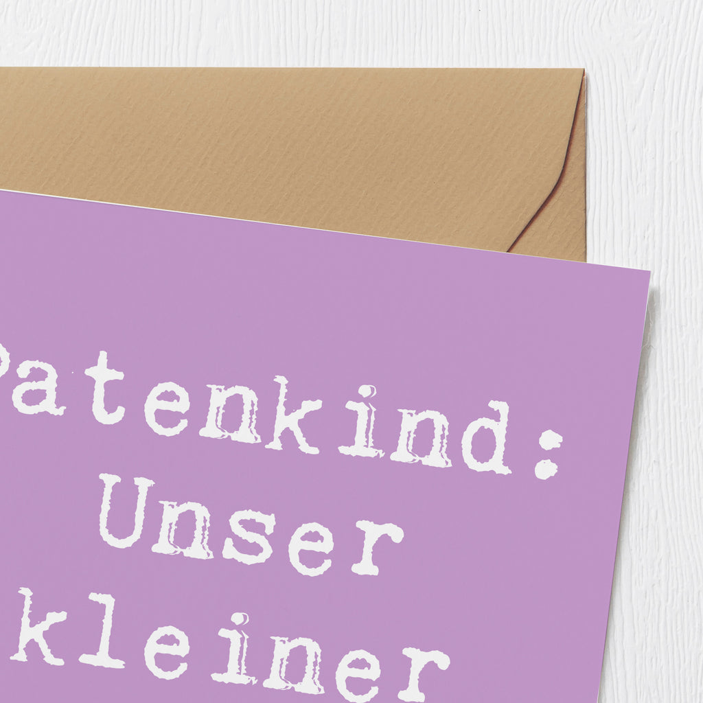 Deluxe Karte Spruch Patenkind Boss Karte, Grußkarte, Klappkarte, Einladungskarte, Glückwunschkarte, Hochzeitskarte, Geburtstagskarte, Hochwertige Grußkarte, Hochwertige Klappkarte, Familie, Vatertag, Muttertag, Bruder, Schwester, Mama, Papa, Oma, Opa