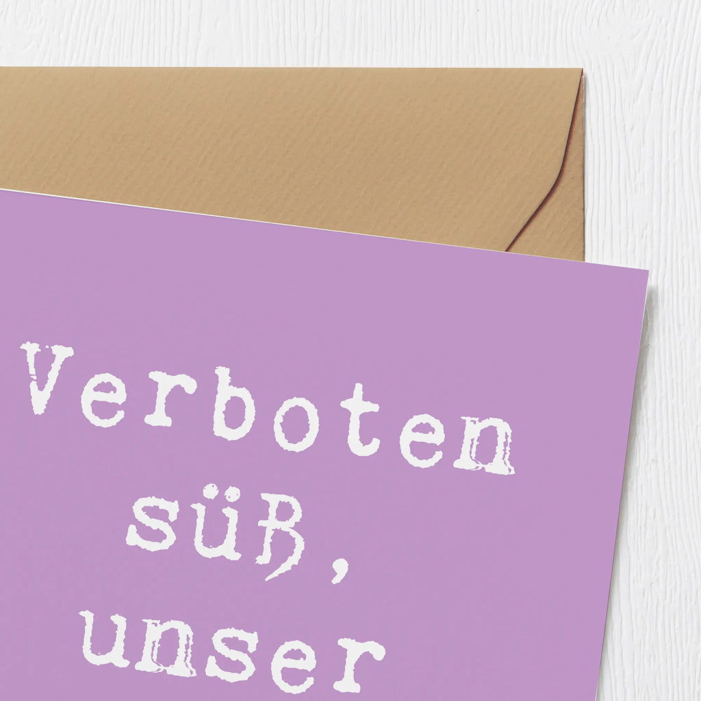 Deluxe Karte Spruch Verboten süß Patenkind Karte, Grußkarte, Klappkarte, Einladungskarte, Glückwunschkarte, Hochzeitskarte, Geburtstagskarte, Hochwertige Grußkarte, Hochwertige Klappkarte, Familie, Vatertag, Muttertag, Bruder, Schwester, Mama, Papa, Oma, Opa