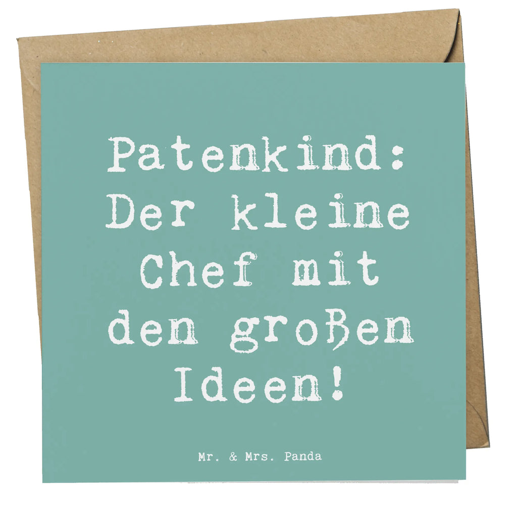 Deluxe Karte Spruch Patenkind Chef Karte, Grußkarte, Klappkarte, Einladungskarte, Glückwunschkarte, Hochzeitskarte, Geburtstagskarte, Hochwertige Grußkarte, Hochwertige Klappkarte, Familie, Vatertag, Muttertag, Bruder, Schwester, Mama, Papa, Oma, Opa