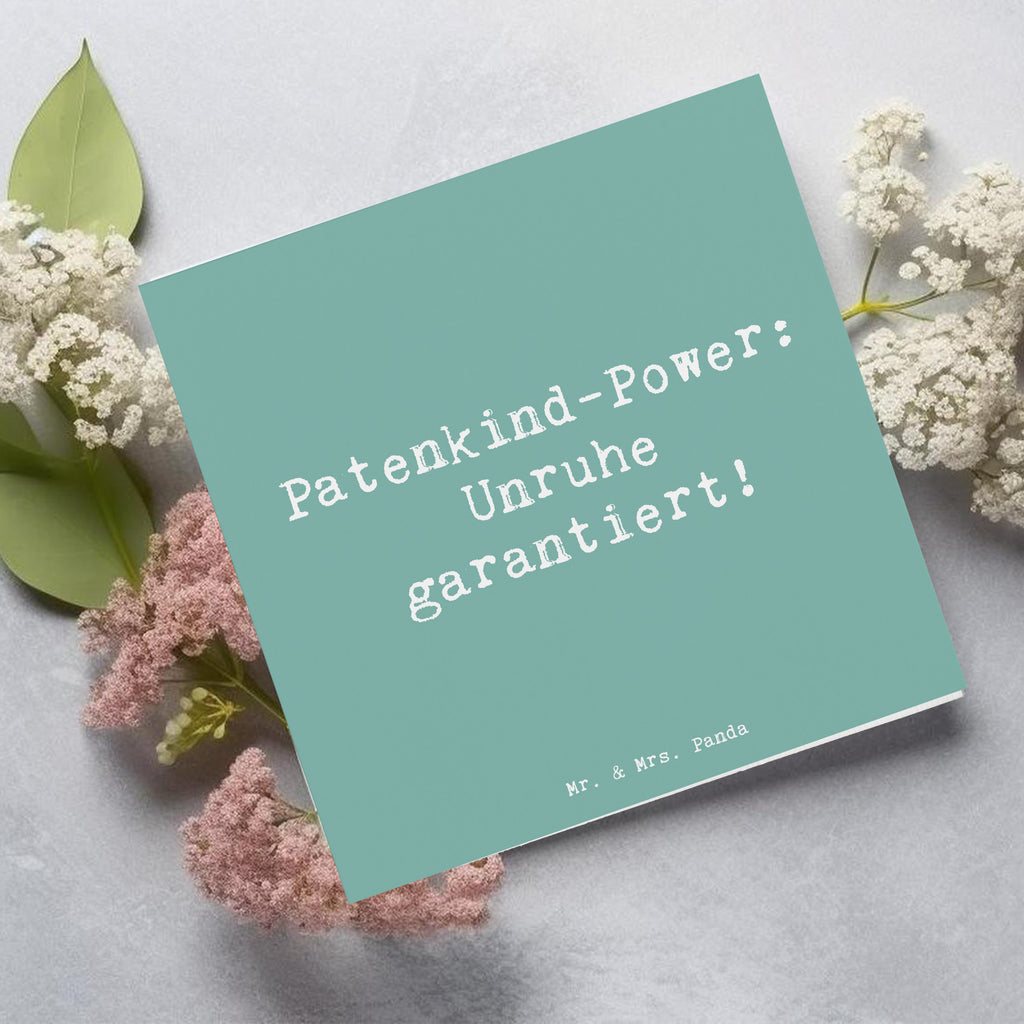 Deluxe Karte Spruch Patenkind Power Karte, Grußkarte, Klappkarte, Einladungskarte, Glückwunschkarte, Hochzeitskarte, Geburtstagskarte, Hochwertige Grußkarte, Hochwertige Klappkarte, Familie, Vatertag, Muttertag, Bruder, Schwester, Mama, Papa, Oma, Opa