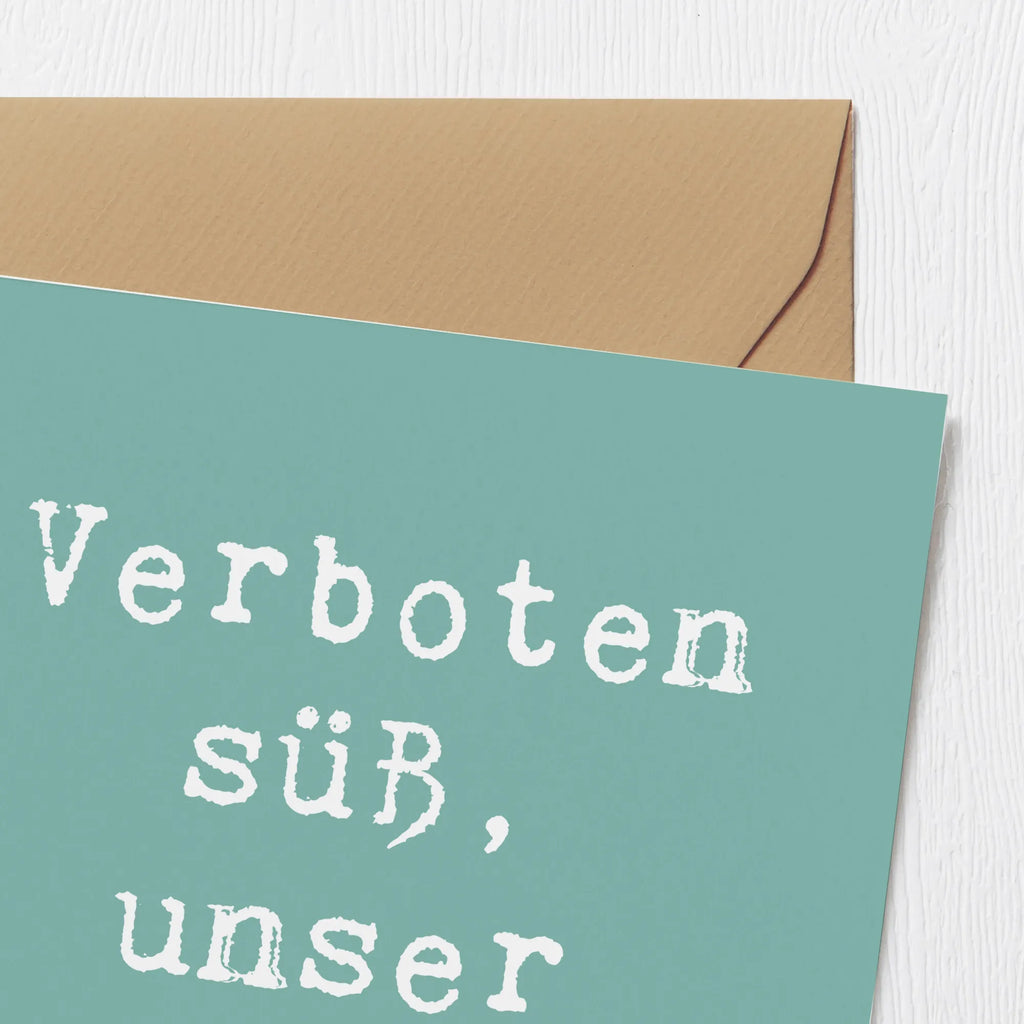 Deluxe Karte Spruch Verboten süß Patenkind Karte, Grußkarte, Klappkarte, Einladungskarte, Glückwunschkarte, Hochzeitskarte, Geburtstagskarte, Hochwertige Grußkarte, Hochwertige Klappkarte, Familie, Vatertag, Muttertag, Bruder, Schwester, Mama, Papa, Oma, Opa