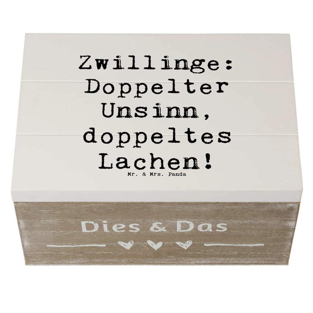 Holzkiste Spruch Zwillingsgeschwister Spaß Holzkiste, Kiste, Schatzkiste, Truhe, Schatulle, XXL, Erinnerungsbox, Erinnerungskiste, Dekokiste, Aufbewahrungsbox, Geschenkbox, Geschenkdose, Familie, Vatertag, Muttertag, Bruder, Schwester, Mama, Papa, Oma, Opa