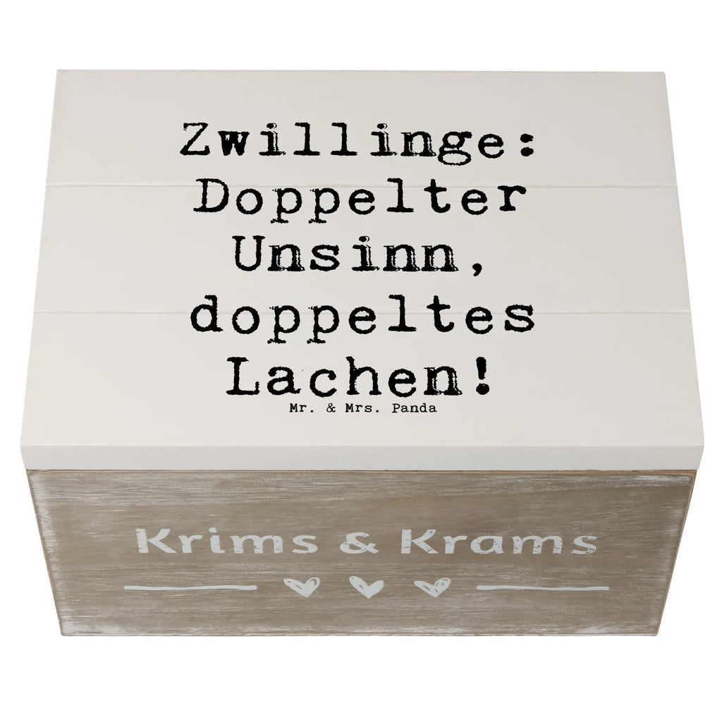 Holzkiste Spruch Zwillingsgeschwister Spaß Holzkiste, Kiste, Schatzkiste, Truhe, Schatulle, XXL, Erinnerungsbox, Erinnerungskiste, Dekokiste, Aufbewahrungsbox, Geschenkbox, Geschenkdose, Familie, Vatertag, Muttertag, Bruder, Schwester, Mama, Papa, Oma, Opa