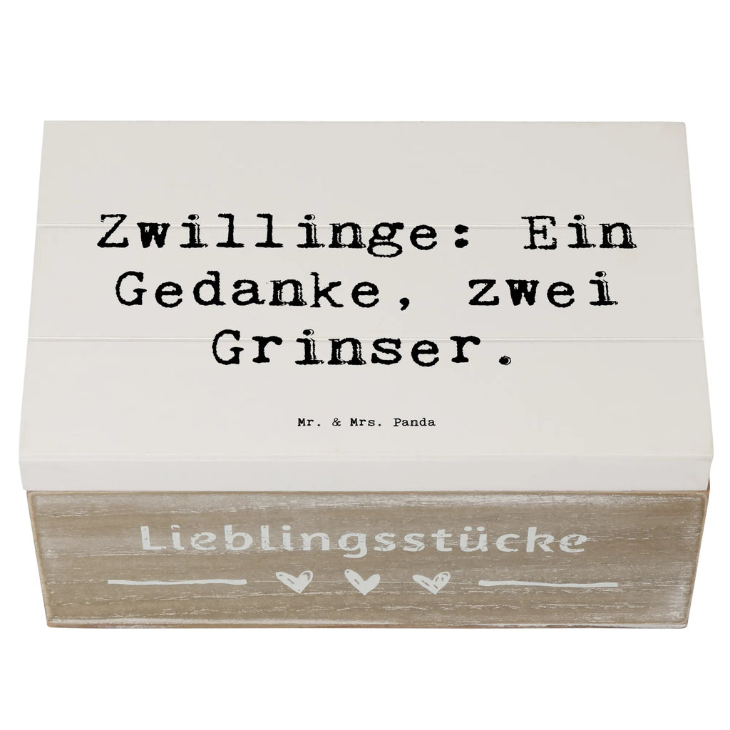 Holzkiste Spruch Zwillingsgeschwister Grinser Holzkiste, Kiste, Schatzkiste, Truhe, Schatulle, XXL, Erinnerungsbox, Erinnerungskiste, Dekokiste, Aufbewahrungsbox, Geschenkbox, Geschenkdose, Familie, Vatertag, Muttertag, Bruder, Schwester, Mama, Papa, Oma, Opa