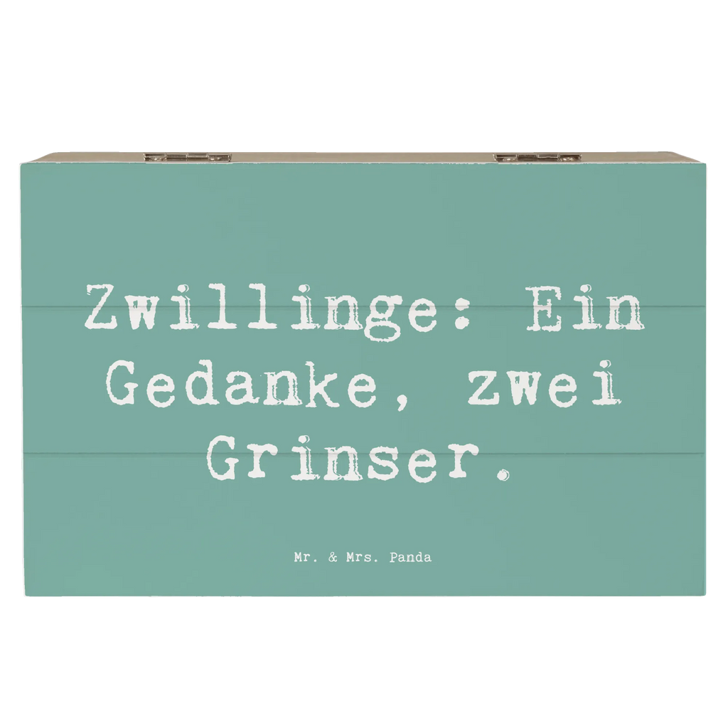 Holzkiste Spruch Zwillingsgeschwister Grinser Holzkiste, Kiste, Schatzkiste, Truhe, Schatulle, XXL, Erinnerungsbox, Erinnerungskiste, Dekokiste, Aufbewahrungsbox, Geschenkbox, Geschenkdose, Familie, Vatertag, Muttertag, Bruder, Schwester, Mama, Papa, Oma, Opa